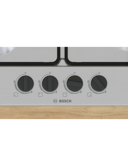 Bosch Serie 4 PGP6B5K85 Piano cottura a gas 60 cm 4 fuochi Acciaio Inox