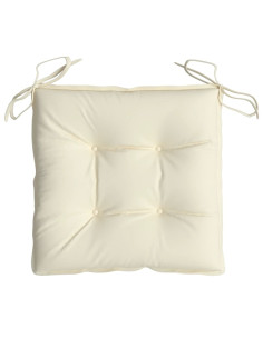 Cuscini per Sedia 2pz Bianco Crema 40x40x7 cm in Tessuto Oxford