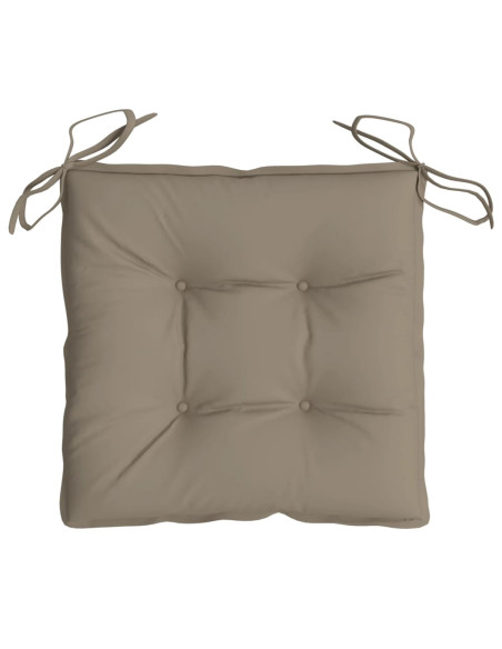 Cuscini per Sedia 4 pz Tortora 40x40x7 cm in Tessuto Oxford