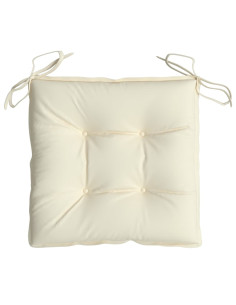 Cuscini per Sedia 2 pz Bianco Crema 50x50x7cm in Tessuto Oxford