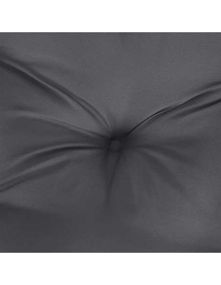 Cuscino per Panca Antracite 200x(50+50)x7 cm in Tessuto Oxford