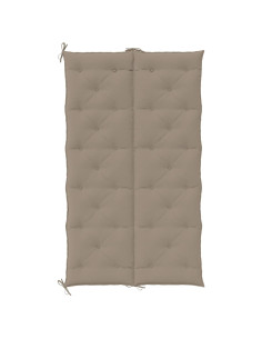 Cuscini Panca da Giardino 2pz Tortora 180x50x7cm Tessuto Oxford
