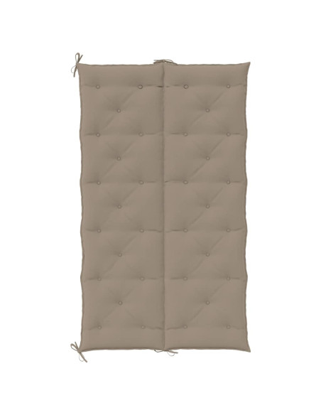 Cuscini Panca da Giardino 2pz Tortora 180x50x7cm Tessuto Oxford