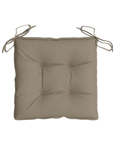 Cuscini per Sedia 6 pz Tortora 50x50x7 cm in Tessuto Oxford