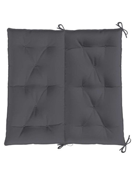 Cuscini Panca Giardino 2pz Antracite 100x50x7cm Tessuto Oxford