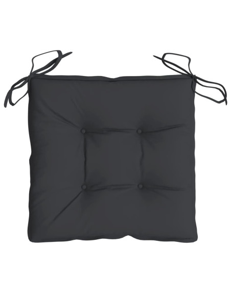 Cuscini per Sedia 6 pz Neri 40x40x7 cm in Tessuto Oxford