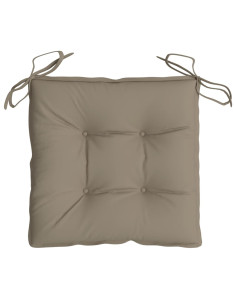 Cuscini per Sedia 6 pz Tortora 40x40x7 cm in Tessuto Oxford