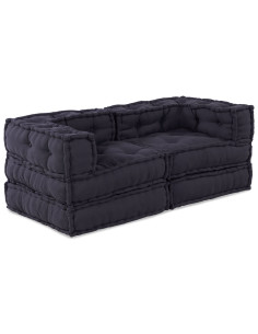 Divano modulare 2 pcs Antracite 140 x 70 x 56 cm Tessuto