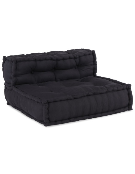 Pouf Modulari 4 Pezzi in Tessuto Antracite di