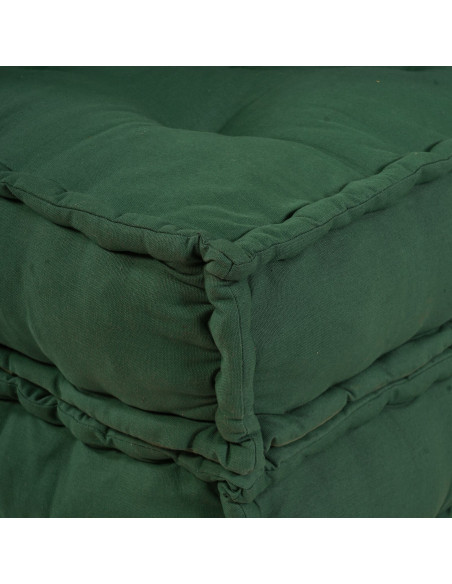 Pouff modulari  2 pezzi in tessuto verde
