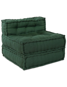 Divano modulare 3 pcs Verde Tessuto