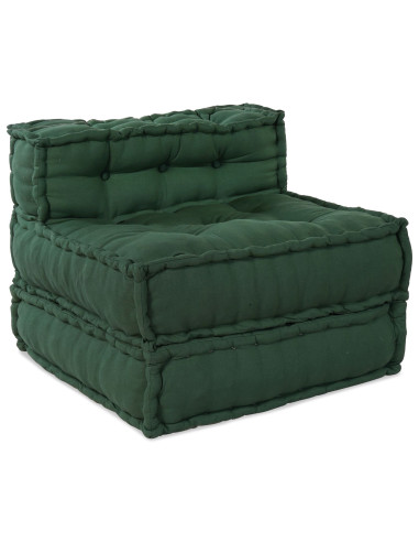 Divano modulare 3 pcs Verde Tessuto