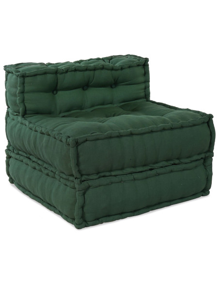 Pouf Modulari  3 pz Verde in Tessuto