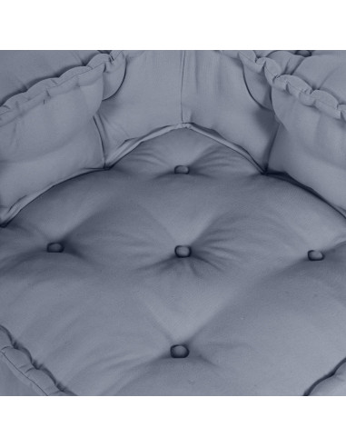 Divano modulare 4 pcs Grigio Tessuto