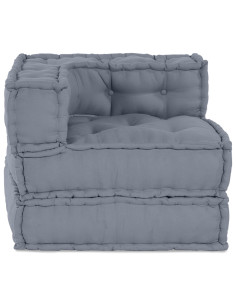 Divano angolare modulare Grigio 70 x 70 x 56 cm Tessuto