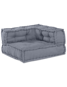 Divano modulare 3 pcs Grigio 140 x 70 x 36 cm Tessuto
