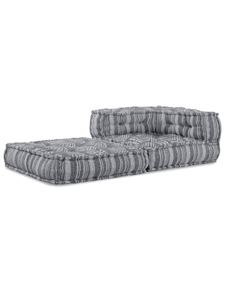 Pouff Modulari  Grigio 70x70x54 in Tessuto