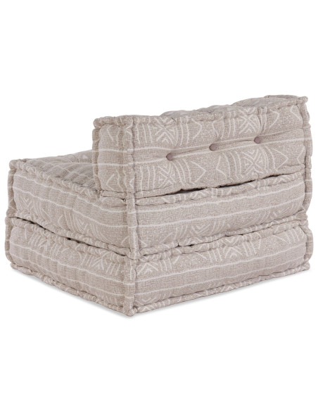 Pouf Modulare  Marrone Chiaro 70x70x54 in Tessuto