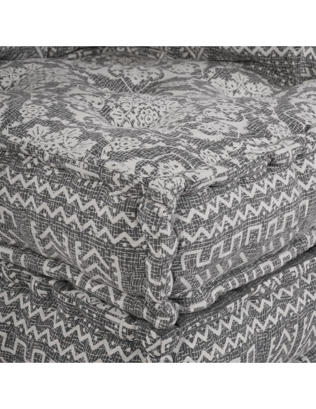 Pouffe Modulare Grigio Chiaro 70x70x54 in Tessuto di
