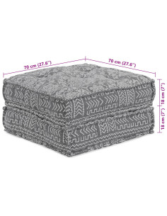 Divano modulare Grigio chiaro 70 x 70 x 36 cm Tessuto