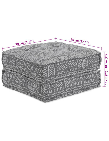 Divano modulare Grigio chiaro 70 x 70 x 36 cm Tessuto