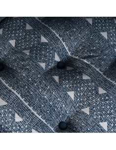 Divano modulare Stampa Indigo 70 x 70 x 56 cm Tessuto