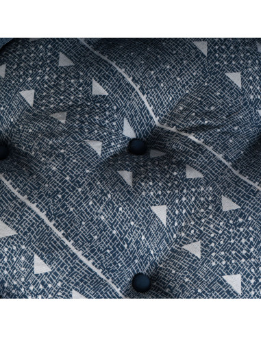 Divano modulare Stampa Indigo 70 x 70 x 56 cm Tessuto