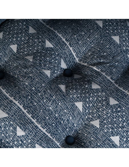 Divano modulare Stampa Indigo 70 x 70 x 56 cm Tessuto