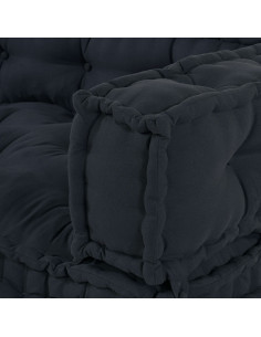 Divano modulare 3 pcs Antracite 120 x 80 x 38 cm Tessuto