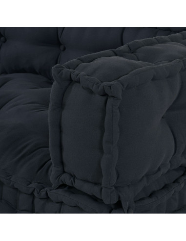 Divano modulare 3 pcs Antracite 120 x 80 x 38 cm Tessuto