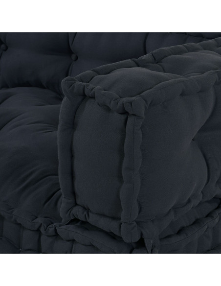 Divano modulare 3 pcs Antracite 120 x 80 x 38 cm Tessuto