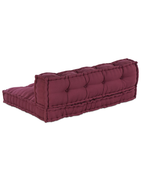 Cuscino per divano a pallet  con supporto lombare in tessuto rosso