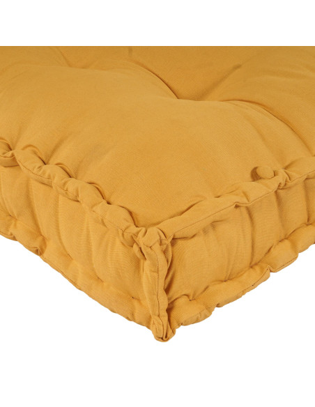 Cuscino per divano di pallet con braccioli e supporto per la schiena - Tessuto giallo