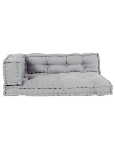 Divano modulare 3 pcs Grigio 120 x 80 x 38 cm Tessuto