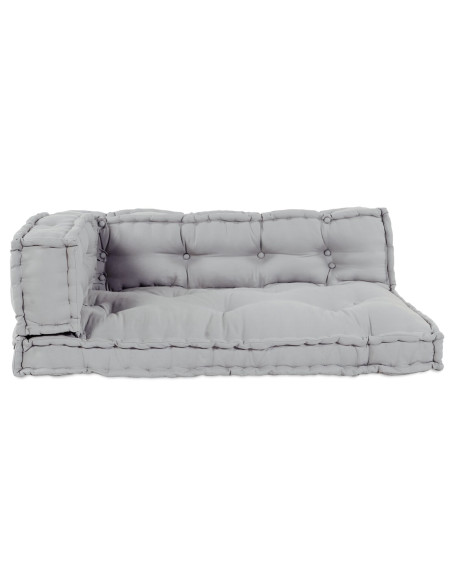 Divano modulare 3 pcs Grigio 120 x 80 x 38 cm Tessuto