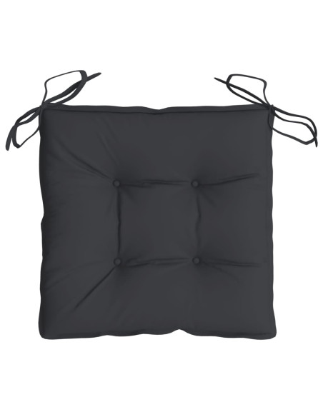 Cuscini per Sedia 4 pz Neri 50x50x7 cm Tessuto Oxford