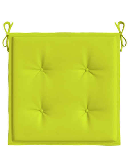 Cuscini per Sedia 2 pz Verde Intenso 40x40x3 cm Tessuto Oxford