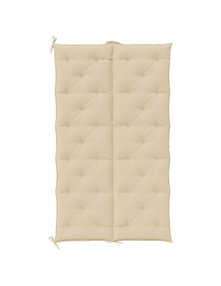 Cuscini Panca da Giardino 2pz Beige 180x50x7 cm Tessuto Oxford