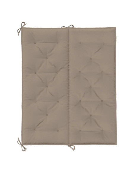Cuscini per Panca 2 pz Tortora 120x50x7 cm in Tessuto Oxford