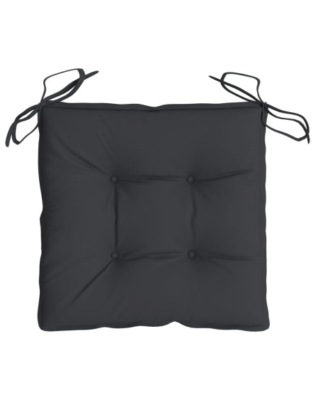 Cuscini per Sedia 4 pz Neri 40x40x7 cm in Tessuto Oxford