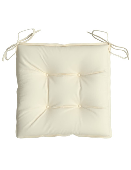 Cuscini per Sedia 4pz Bianco Crema 40x40x7 cm in Tessuto Oxford