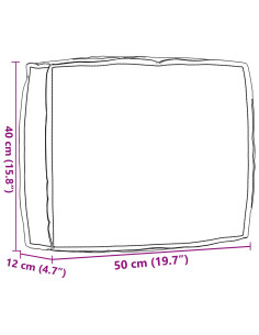 Cuscino Antracite 50 x 40 x 12 cm Tessuto Oxford