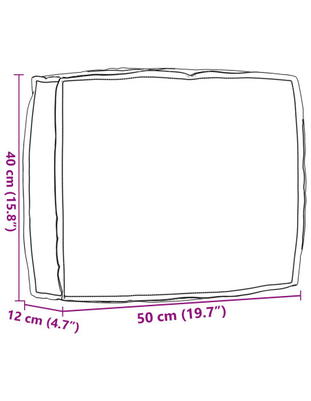 Cuscino Antracite 50 x 40 x 12 cm Tessuto Oxford