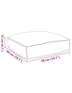 Cuscino Antracite 50 x 50 x 12 cm Tessuto Oxford