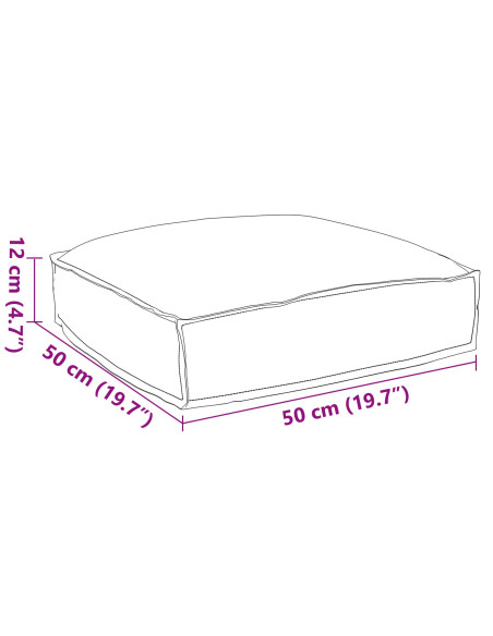 Cuscino Antracite 50 x 50 x 12 cm Tessuto Oxford