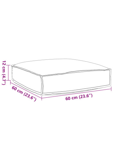 Cuscino Antracite 60 x 60 x 12 cm Tessuto Oxford