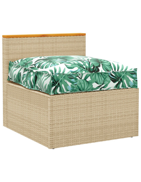 Cuscino per Pallet  per Sedia Motivo Foglia 70x70x12 cm Tessuto Oxford