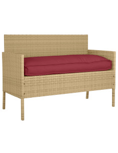 Cuscino Rosso Vino 120 x 50 x 12 cm Tessuto Oxford