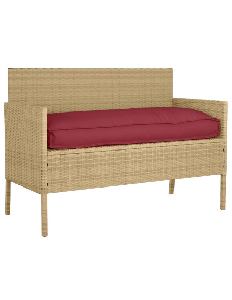 Cuscino Rosso Vino 120 x 50 x 12 cm Tessuto Oxford