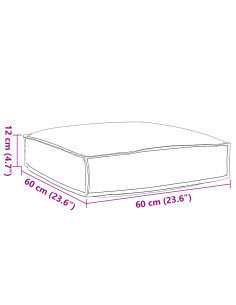 Cuscino Grigio 60 x 60 x 12 cm Tessuto Oxford